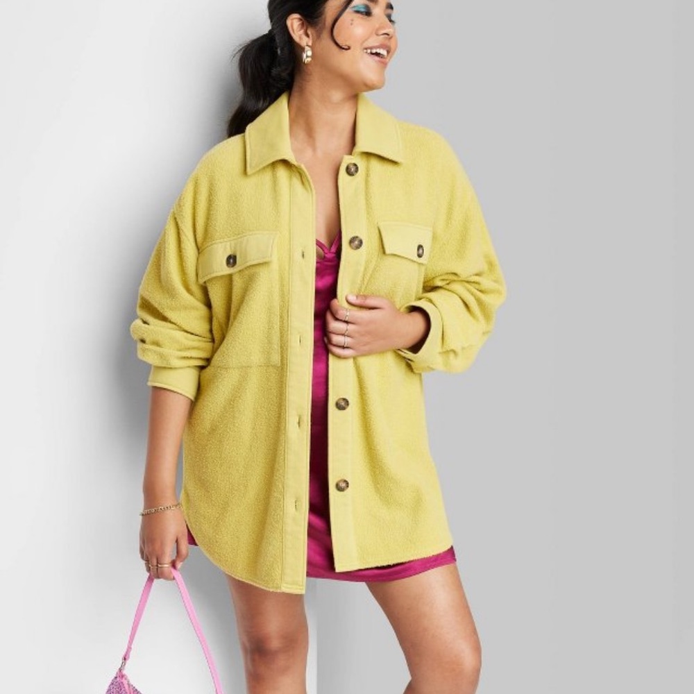 Wild Fable Yellow Button-Up Jacket
